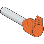 Embout E moyen 4mm² orange NF photo du produit