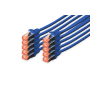 CAT 6 S-FTP LSZH 5m, X10, bleu photo du produit