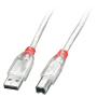 Câble USB 2.0 Type A vers B, transparent photo du produit