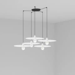 Plat Lampe Suspension Blanche photo du produit