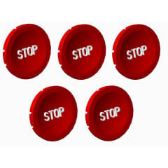 lot de 5 pastille rouge stop photo du produit