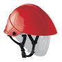 casque rouge avec ecran facial photo du produit