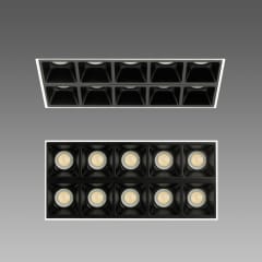 W5X2 Led 20W noir 1285lm 3000K photo du produit