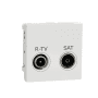 Prise R-TV + SAT ind 2m Blanc photo du produit