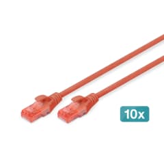 CAT 6 U-UTP LSZH 3m, X10, rou photo du produit