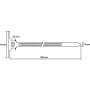 Laniere 100x2.5mm nat. -T18RSA photo du produit