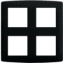 Plaque 2x2 postes anthracite photo du produit