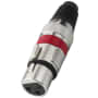 Fiche XLR femelle, 3 p, rouge photo du produit