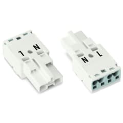 Connect male 4mm²/2p/blanc photo du produit