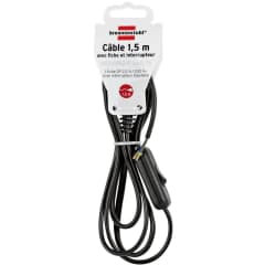 CABLE NOIR 1,5M H03VVH2-F 2x0, photo du produit