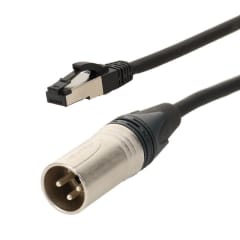 Cor DMX XLR 3b M-RJ45 noir 1m photo du produit