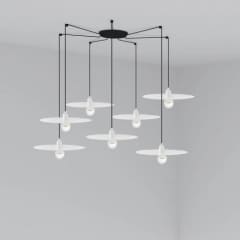 Plat Lampe Suspension Blanche photo du produit