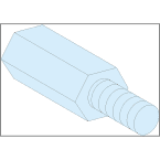 4 Entretoise hexagonale M6 H25 photo du produit