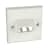 Faceplate, 2 Port, 86x86 Slop photo du produit