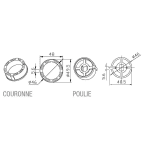 Adaptateur rond 61mm photo du produit