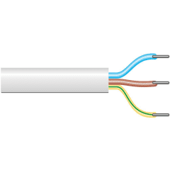 Câble blanc 1,5mm²-50m-3conduc photo du produit