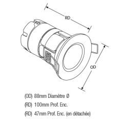 MOD mPro Fixe 7W 830 Dim+FF photo du produit