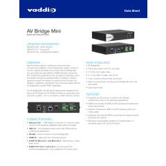 L'AV Bridge Mini encode e photo du produit