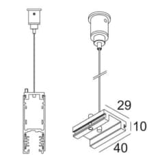 TRACK 3F DIM H SUSPENSION 3,0m photo du produit