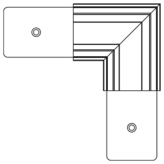 Track 48V Surface Corner 90° O photo du produit