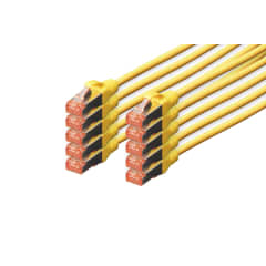 CAT 6 S-FTP LSZH 1m, X10, jaun photo du produit