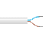 Câble blanc 0,75mm²50m 2conduc photo du produit