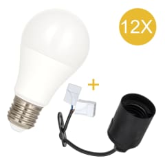 12-Pack E27 Douilles + Lampes photo du produit