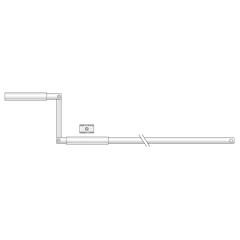 Manivelle fixeø12 lg1200mm(zf) photo du produit