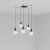 Art Lampe Suspension Noire 5L photo du produit