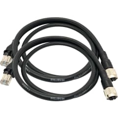 2 cordons RJ45 vers M12 en X photo du produit