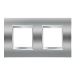 PLAQUE LUX INT. 2+2P H CHROME photo du produit