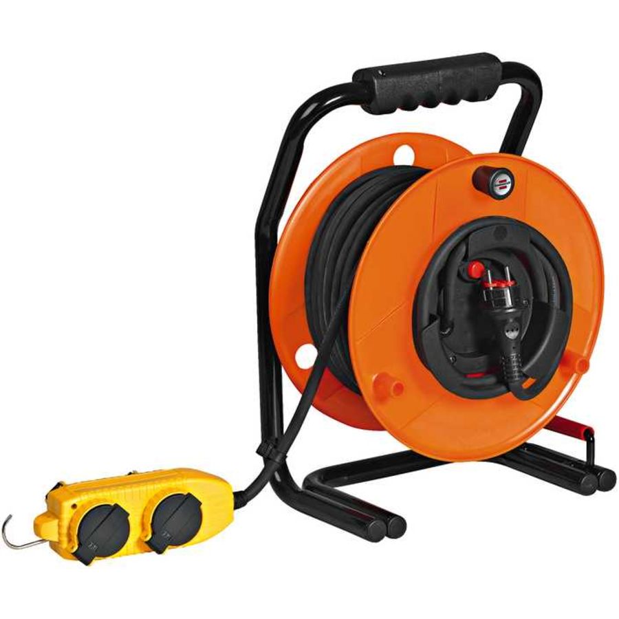 Rallonge Tambour Brennenstuhl Garant S IP44 - 4 Prises, Protection Surchauffe, Câble Bremaxx