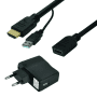 Cord HDMI A M/F amplifé - 0m80 photo du produit