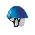 casque bleu avec ecran facial photo du produit