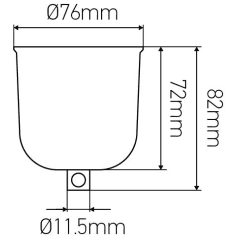 Pavillon Av Bague Polypro.Blan photo du produit