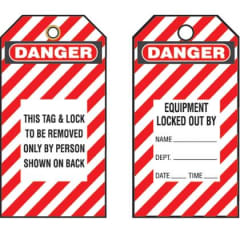 Portuguese Lockout Tag, 3"x5. photo du produit