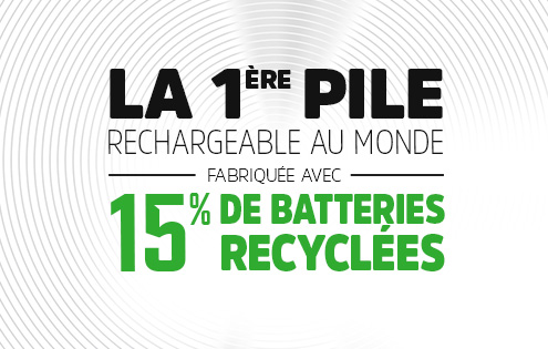 Energizer fabriqué avec 15% de batteries recyclées