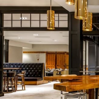 Charlotte Executive Park lobby lounge table