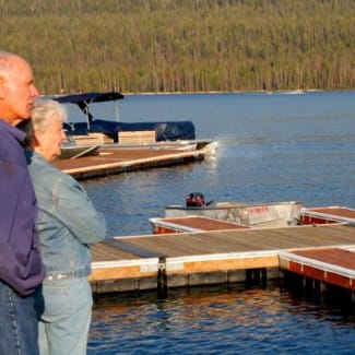 Couple Dock Boat
