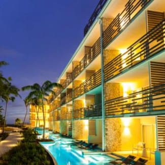 ocean point resort in st maarten by night