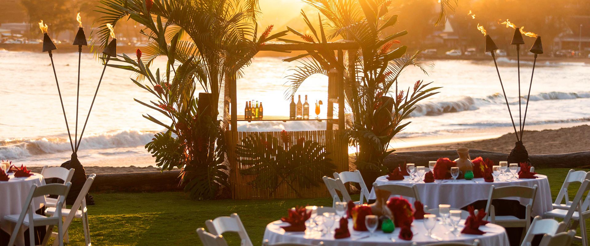 Beachfront Lawn Sunset Luau Beachfront Lawn Sunset Luau