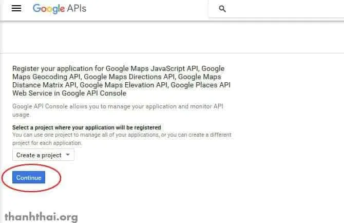 Hướng dẫn tạo Google Map API Key