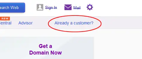 Click vào Already a customer