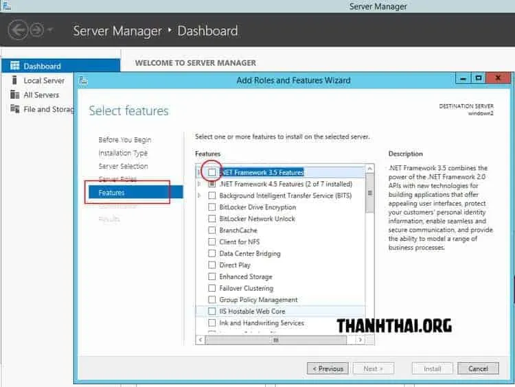 Cài net framework cho windows server 2012