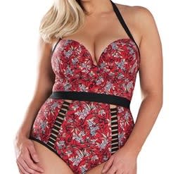 Maya OnePiece LeafPrint CURVYKATE