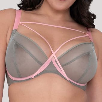 Lifestyle X Plunge Khaki/Pink CURVY KATE
