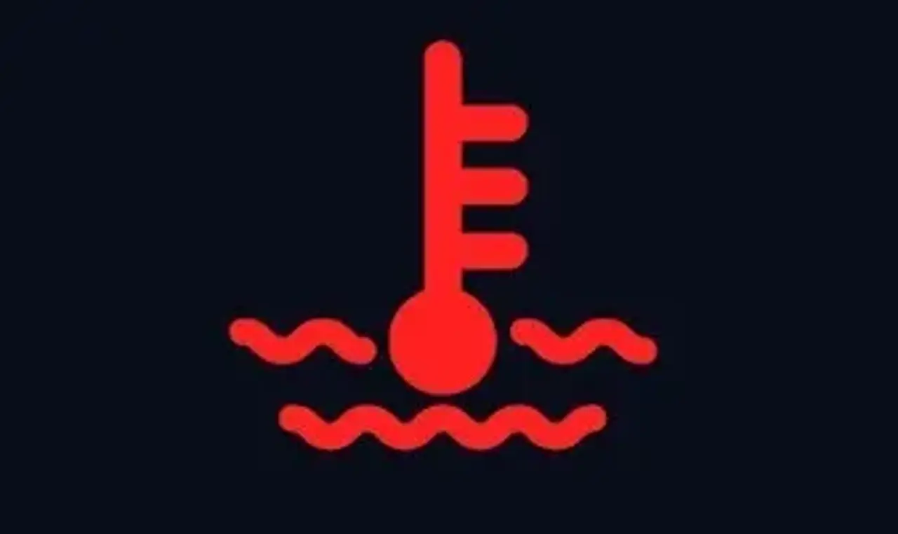 Symbol för Motorn är för varm