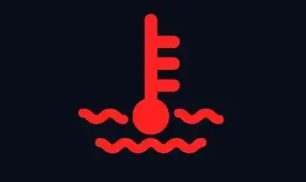 Symbol för Motorn är för varm