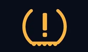 Symbol för Lågt däcktryck