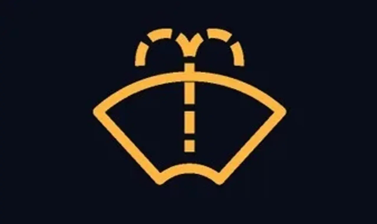 Symbol för Låg spolarvätskenivå